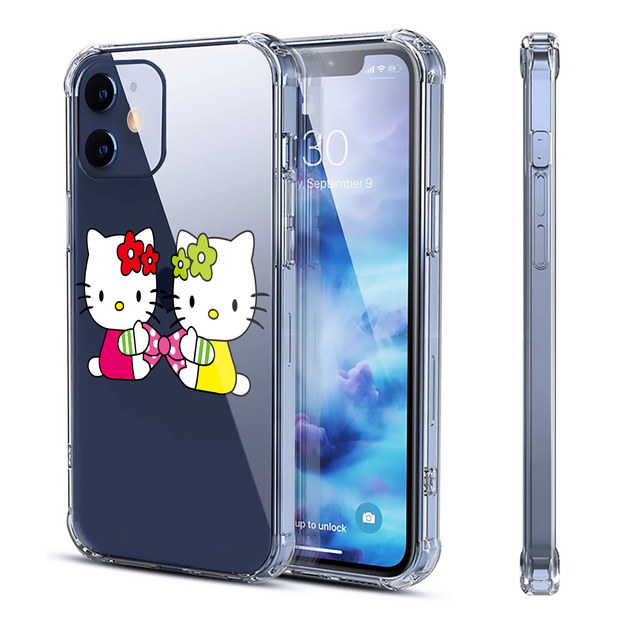 （画像用） Hello Kitty ハローキティ 【iPhone 12シリーズ対応】透明スマホケース（クリアソフトケース）